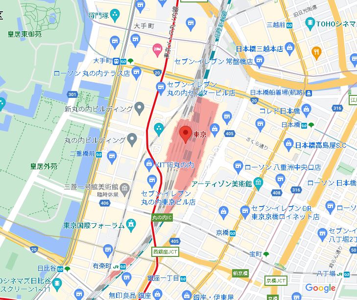 東京駅の地図